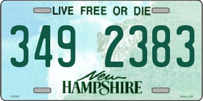 NH license plate 3492383