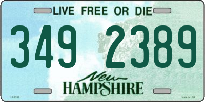 NH license plate 3492389