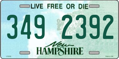NH license plate 3492392