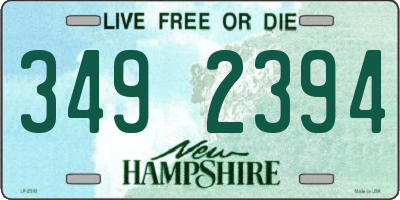NH license plate 3492394