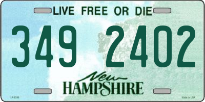 NH license plate 3492402