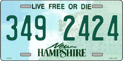 NH license plate 3492424