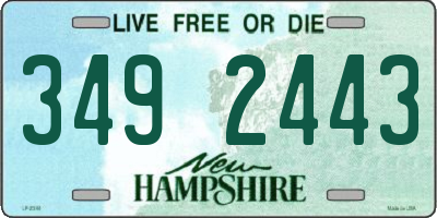 NH license plate 3492443