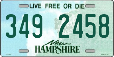 NH license plate 3492458