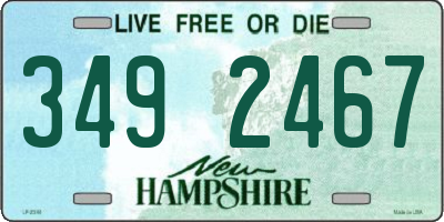 NH license plate 3492467