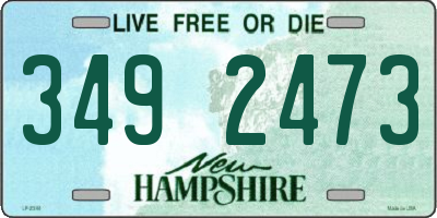 NH license plate 3492473