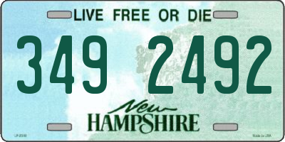 NH license plate 3492492