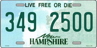 NH license plate 3492500