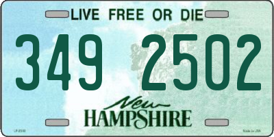 NH license plate 3492502