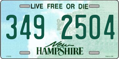 NH license plate 3492504