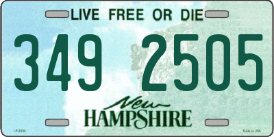 NH license plate 3492505
