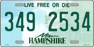 NH license plate 3492534