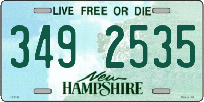 NH license plate 3492535