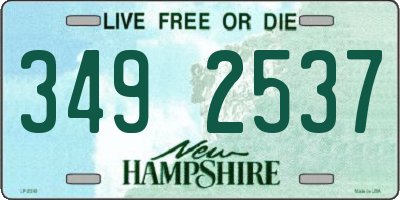 NH license plate 3492537