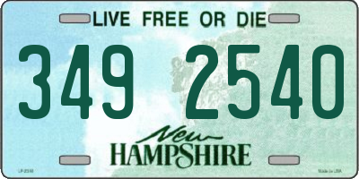 NH license plate 3492540