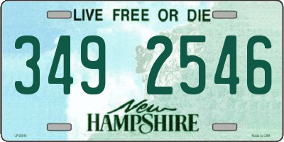 NH license plate 3492546