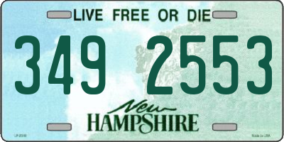 NH license plate 3492553