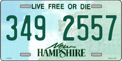 NH license plate 3492557