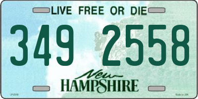 NH license plate 3492558