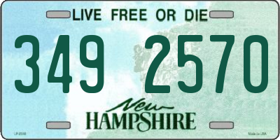 NH license plate 3492570