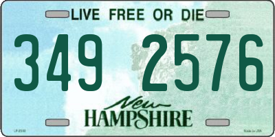 NH license plate 3492576