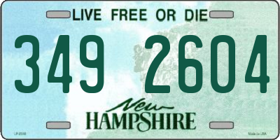 NH license plate 3492604