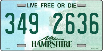NH license plate 3492636