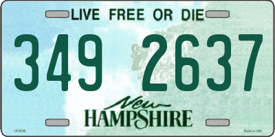 NH license plate 3492637
