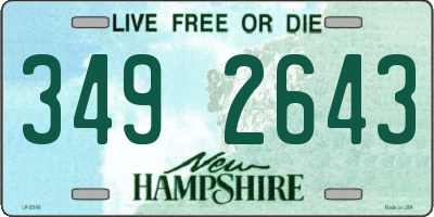NH license plate 3492643