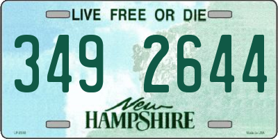 NH license plate 3492644