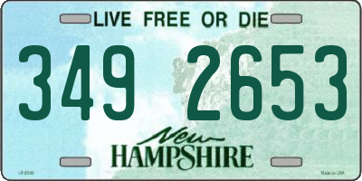 NH license plate 3492653