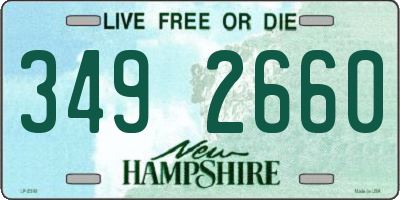 NH license plate 3492660