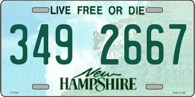 NH license plate 3492667