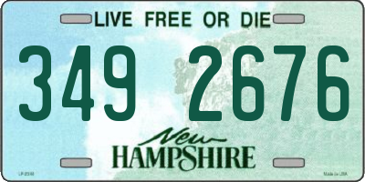 NH license plate 3492676