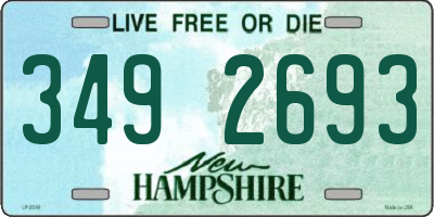NH license plate 3492693