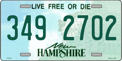 NH license plate 3492702