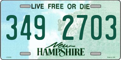 NH license plate 3492703