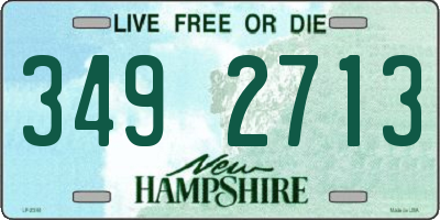 NH license plate 3492713