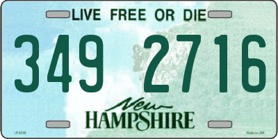 NH license plate 3492716
