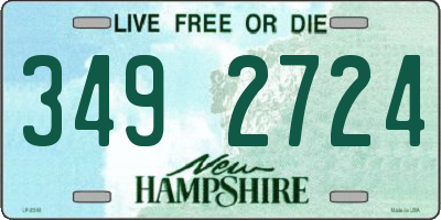 NH license plate 3492724