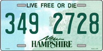 NH license plate 3492728