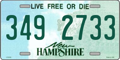 NH license plate 3492733
