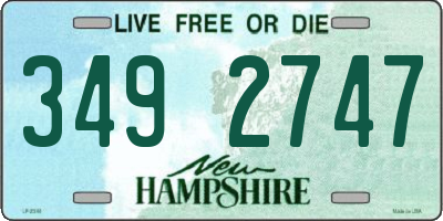 NH license plate 3492747