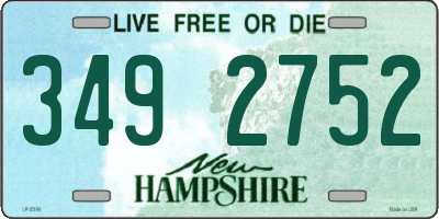 NH license plate 3492752