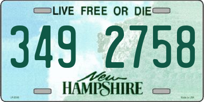 NH license plate 3492758