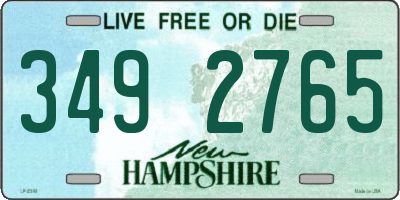 NH license plate 3492765