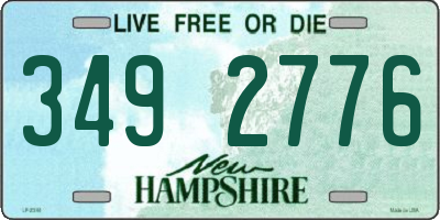 NH license plate 3492776