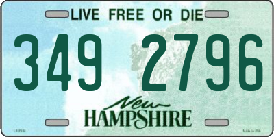NH license plate 3492796