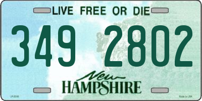 NH license plate 3492802