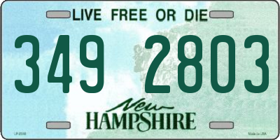 NH license plate 3492803